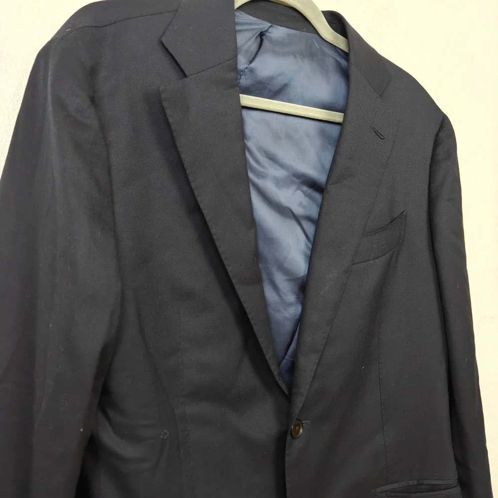 Suitsupply Mens La Spalla Blazer 40R Blue Wool Cashmere Vitale Barberis Canonico